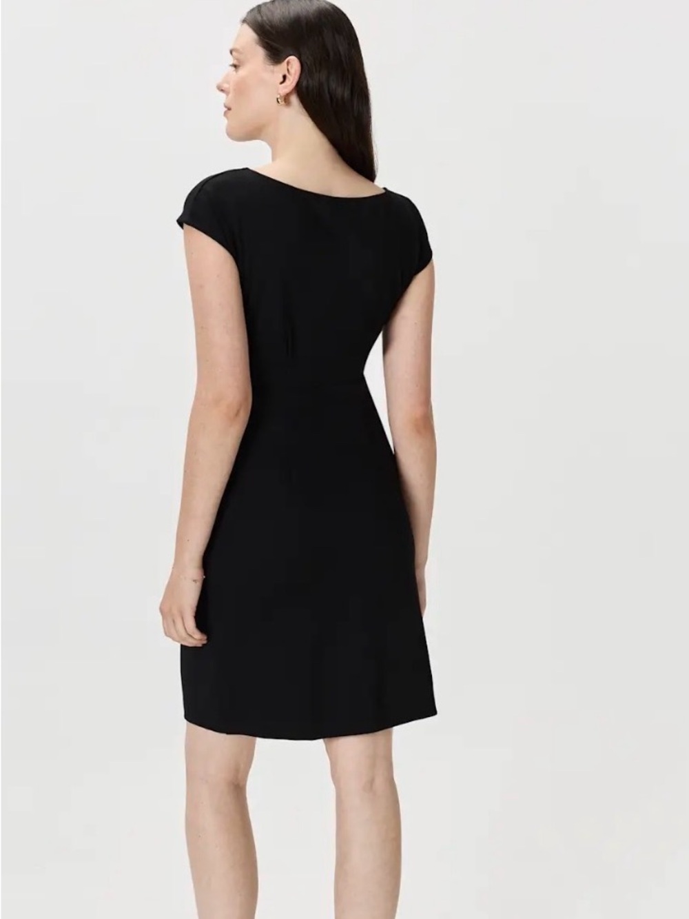 Quince Black Cap-Sleeve Sheath Dress - Picture 4 of 6